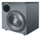 8in Front Firing High Gloss Black Home Theater Subwoofer