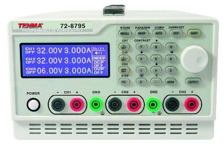 Tenma Digital Triple Outlet Programmable Power Supply