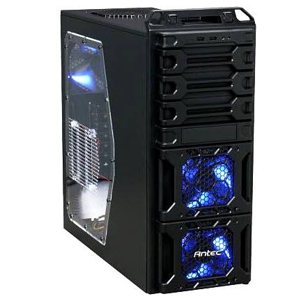 Antec Dark Fleet DF-30 Black Case, Side Window, front USB