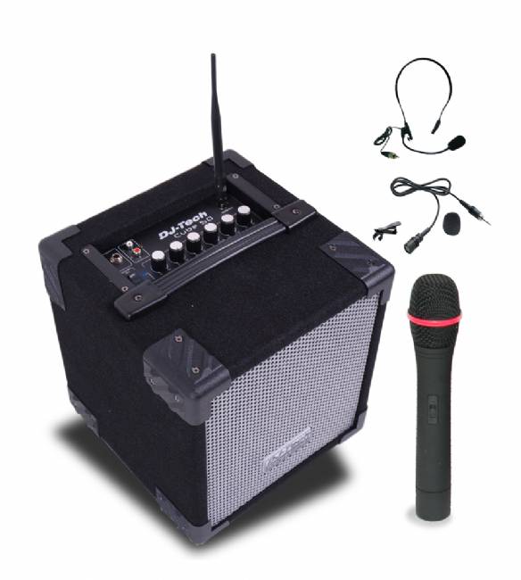 DJ Tech 50 Watts Portable Wireless PA Speaker with 3 wireless Mic