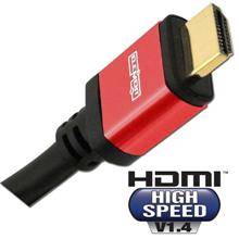 Elementhz 2 meter (6.56ft) HDMI Cable, Round Jacket, Red End