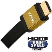 Elementhz .5 meter (1.64ft) HDMI Cable, Flat Jacket, Yellow End