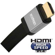 Elementhz 1 meter (3.28ft) HDMI Cable, Flat Jacket, Silver End