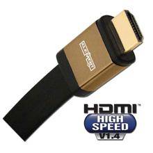 Elementhz 20 meter (65.6ft) HDMI Cable, Flat Jacket, Brown End