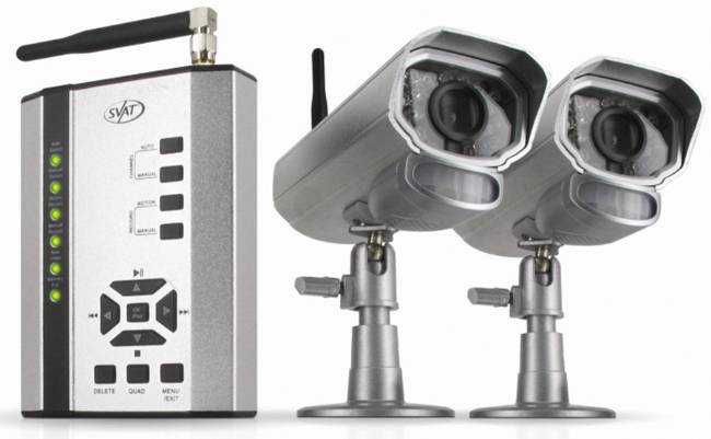 SVAT GX301-013 Digital Wireless DVR Security System Receiver 2 Camera