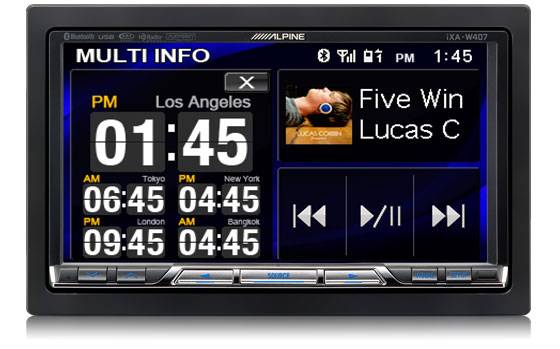 Alpine IXAW407 7-inch In-dash Digital Player Lcd Monitor And Radio