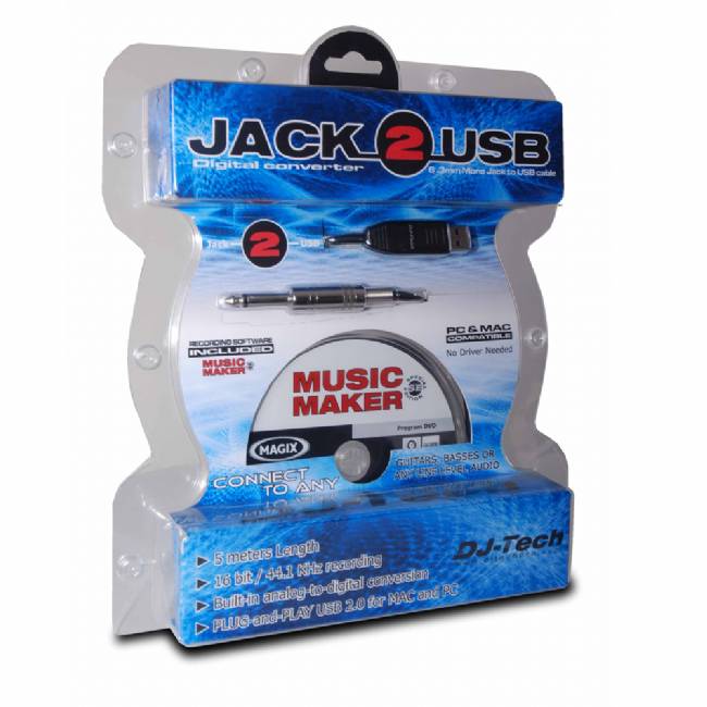 DJ TEch Jack to USB cable with recording Software