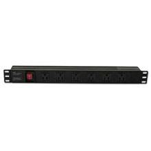 Royal Racks 1U Power Strip with Six Outlets