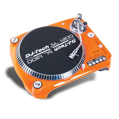 DJ Tech Direct Drive USB Turntable with 50% Pitch Orange