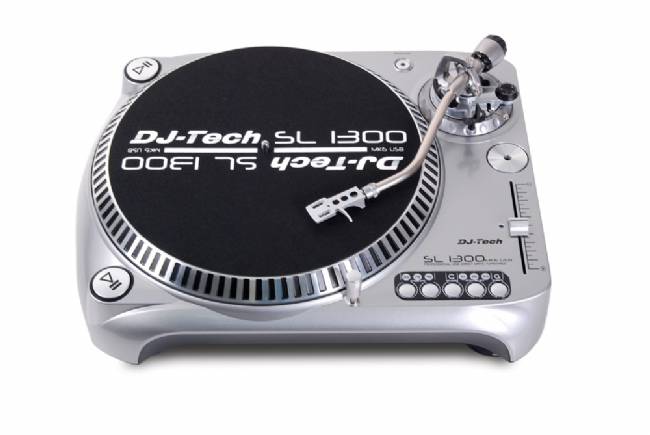 DJ Tech Direct Drive USB Turntable with 50% Pitch Silver