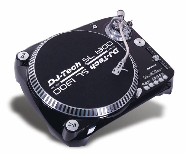 DJ Tech Direct Drive USB Turntable with 50% Pitch Black