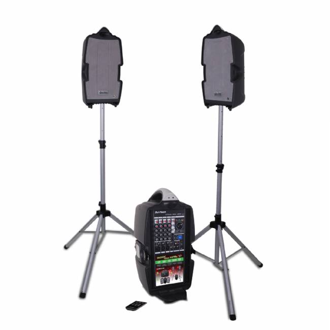 DJ Tech 320W PA System with MP3 Built-in 8x24 bits effects Mic,remote