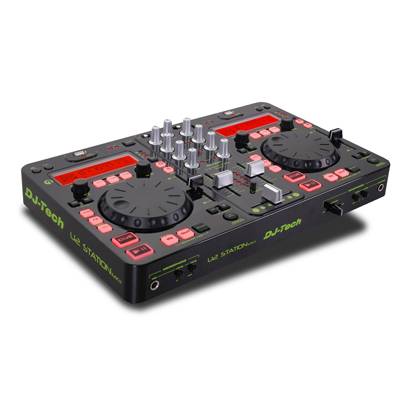 DJ Tech Twin MP3 player USB dock 2CH Mixer 3 band EQ+4 Effects/Scratch