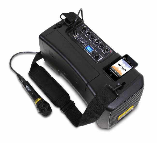 DJ Tech 50W ABS Battery Portable PA System w/ iPod Player+1 Mic MK100