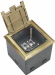 Dayton FB6XG Deep Floor Box with 6 XLR Brass 6" x 6"