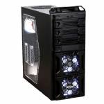 Antec Dark Fleet DF-35 Black Case, Side Window, front USB