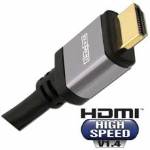 Elementhz 1 meter (3.28ft) HDMI Cable, Round Jacket, Silver End