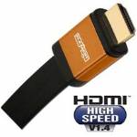 Elementhz 6 meter (19.7ft) HDMI Cable, Flat Jacket, Orange End