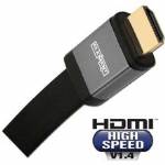 Elementhz 15 meter (49.2ft) HDMI Cable, Flat Jacket, Gray End