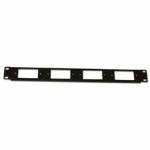 Royal Racks 1u 4-space Decor Panel A/V Metal